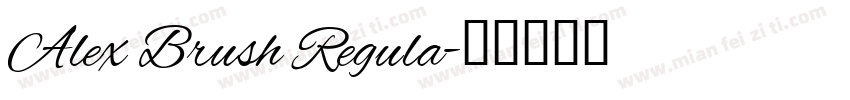 Alex Brush Regula字体转换